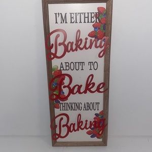 Wall decor “3D baking” Sign NWT